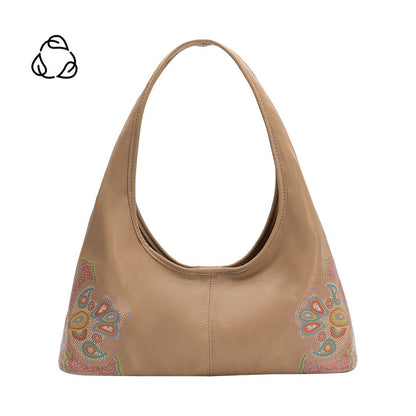 Melie Bianco Tan Tinsley Recycled Vegan Leather Shoulder Bag