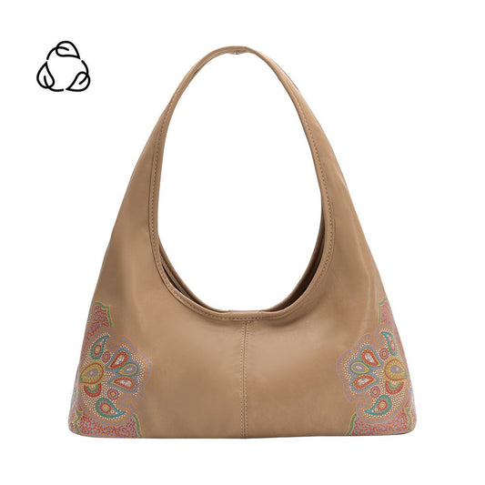 Melie Bianco Tan Tinsley Recycled Vegan Leather Shoulder Bag