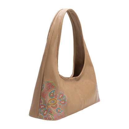 Melie Bianco Tan Tinsley Recycled Vegan Leather Shoulder Bag
