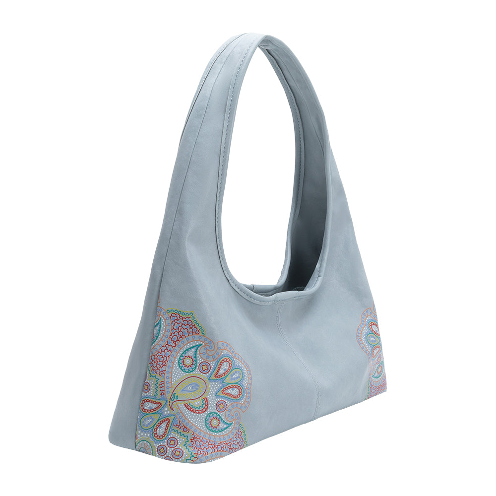Melie Bianco Blue Tinsley Recycled Vegan Leather Shoulder Bag