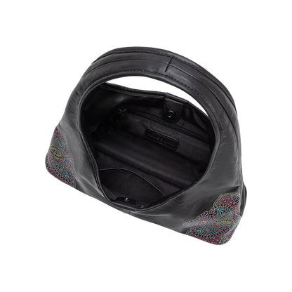 Melie Bianco Black Tinsley Recycled Vegan Leather Shoulder Bag