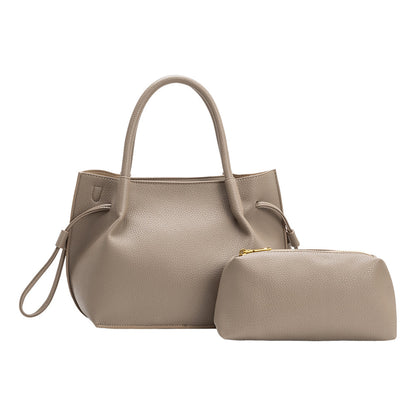 Melie Bianco Taupe Tyler Recycled Vegan Leather Crossbody Bag