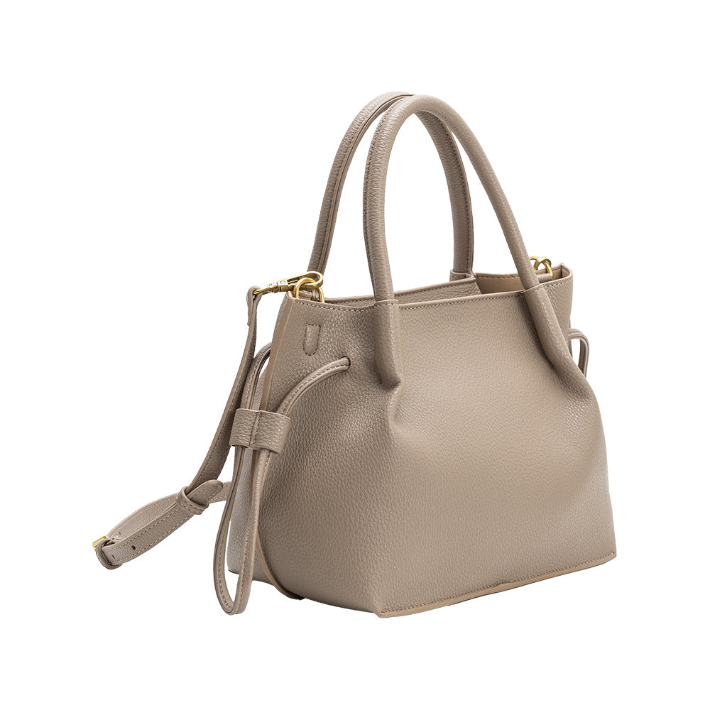 Melie Bianco Taupe Tyler Recycled Vegan Leather Crossbody Bag