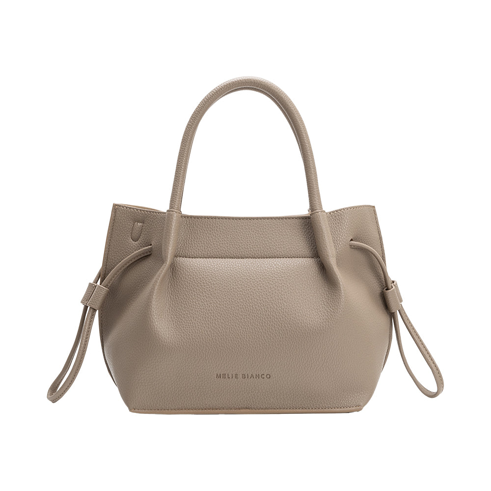 Melie Bianco Taupe Tyler Recycled Vegan Leather Crossbody Bag