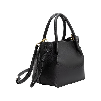 Melie Bianco Black Tyler Recycled Vegan Leather Crossbody Bag