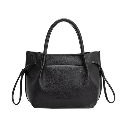 Melie Bianco Black Tyler Recycled Vegan Leather Crossbody Bag