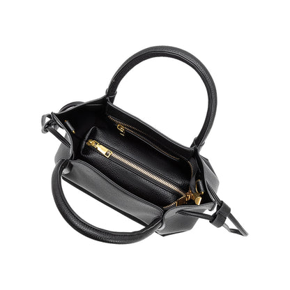Melie Bianco Black Tyler Recycled Vegan Leather Crossbody Bag