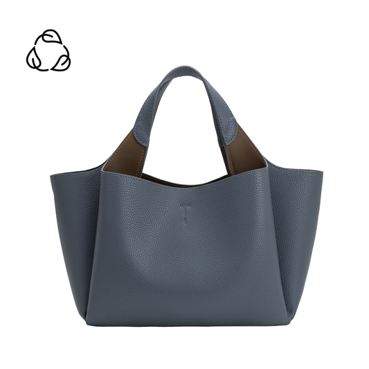 Melie Bianco Slate Whitley Recycled Vegan Leather Tote Bag