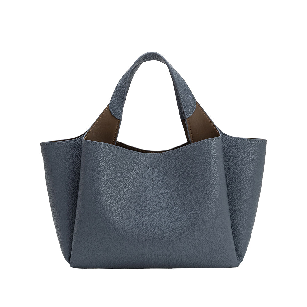Melie Bianco Slate Whitley Recycled Vegan Leather Tote Bag