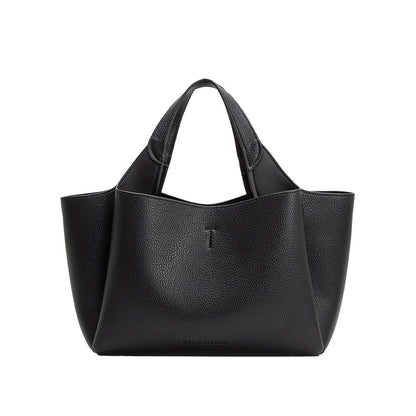 Melie Bianco Black Whitley Recycled Vegan Leather Tote Bag