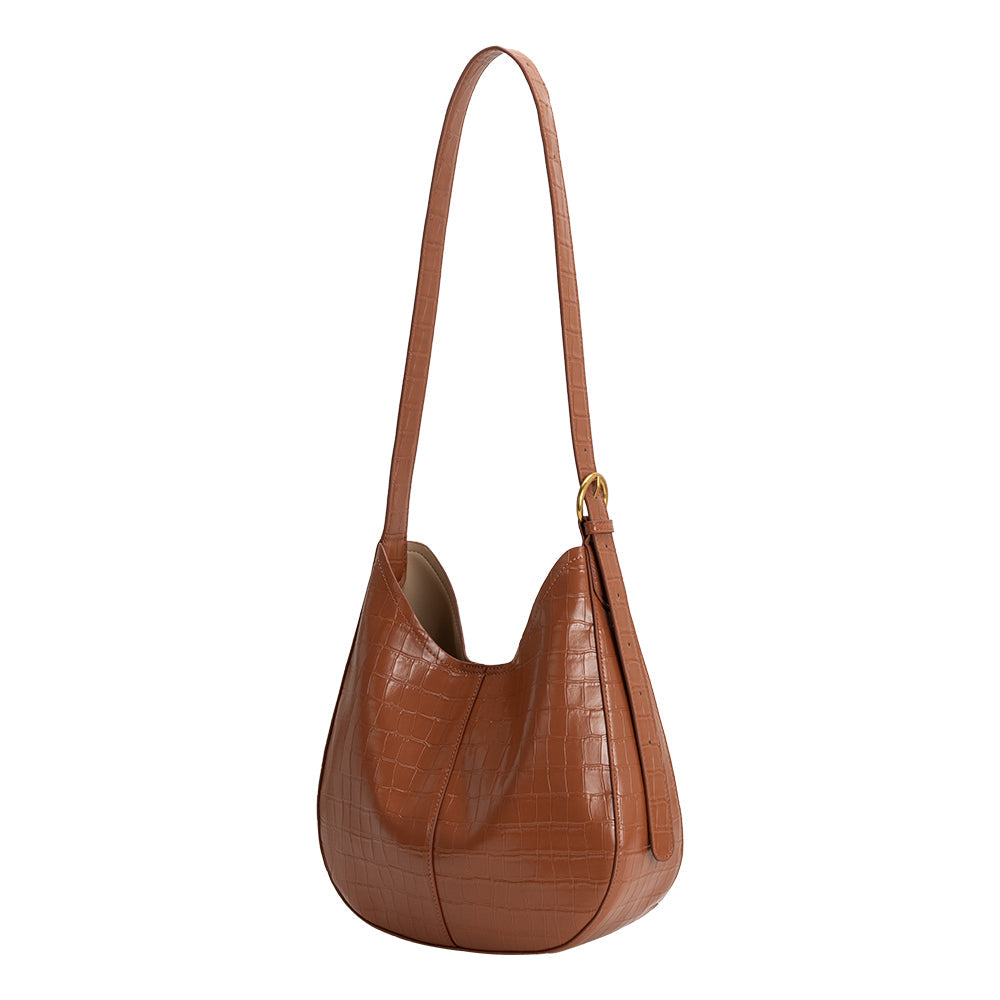 Melie Bianco Camel Stefanie Recycled Vegan Leather Shoulder Bag