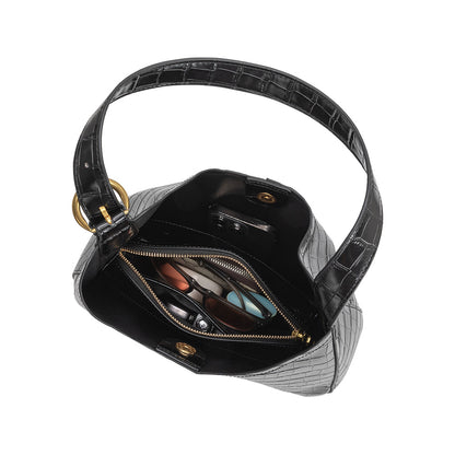 Melie Bianco Chocolate Stefanie Recycled Vegan Leather Shoulder Bag