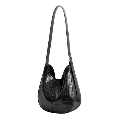 Melie Bianco Black Stefanie Recycled Vegan Leather Shoulder Bag