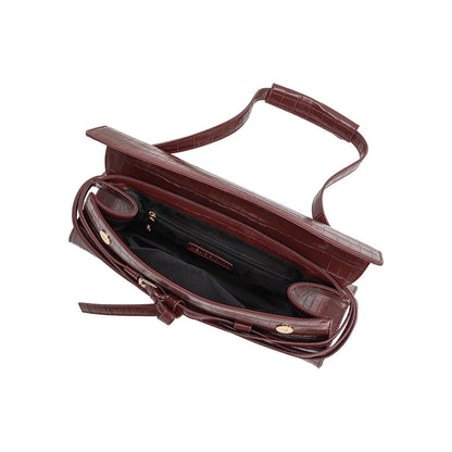Melie Bianco Burgundy Klarissa Recycled Vegan Leather Shoulder Bag