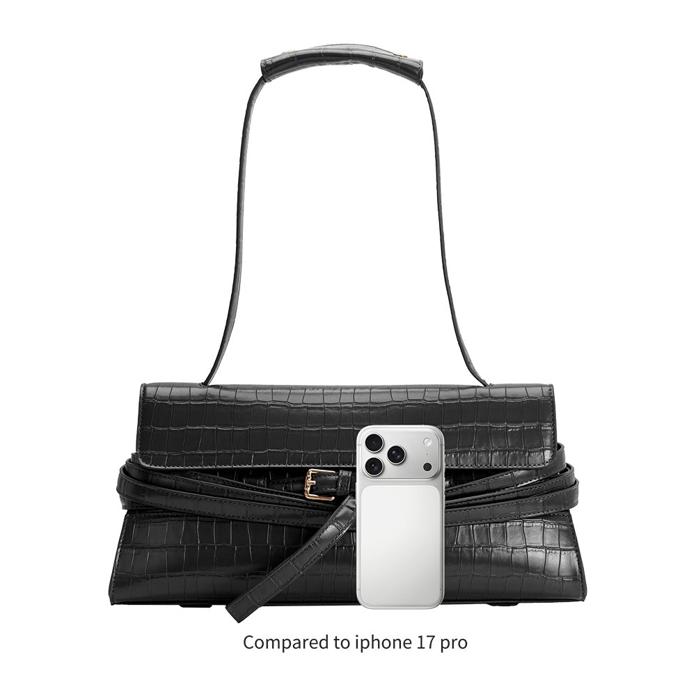Melie Bianco Burgundy Klarissa Recycled Vegan Leather Shoulder Bag