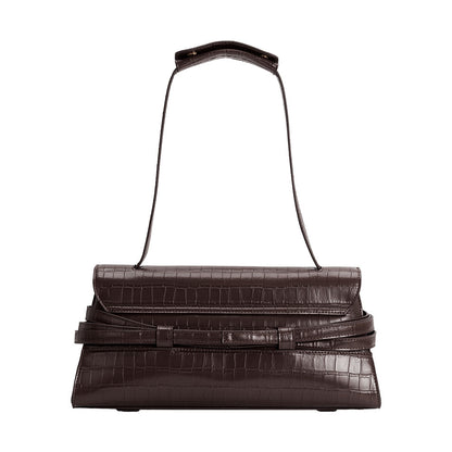Melie Bianco Chocolate Klarissa Recycled Vegan Leather Shoulder Bag