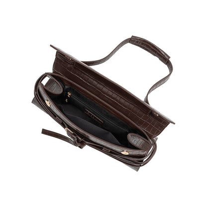 Melie Bianco Chocolate Klarissa Recycled Vegan Leather Shoulder Bag