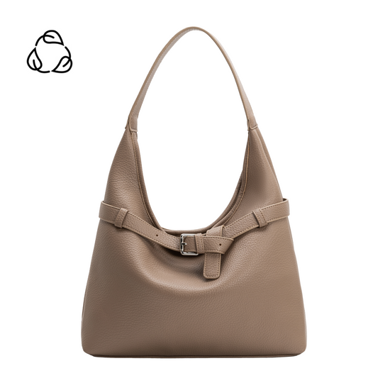 Melie Bianco Taupe Amerie Recycled Vegan Leather Tote Bag
