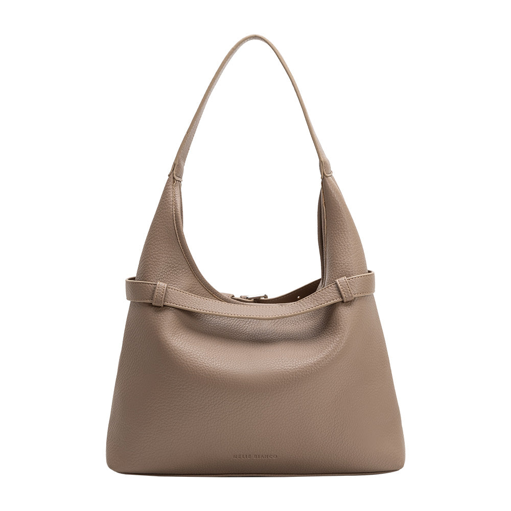 Melie Bianco Taupe Amerie Recycled Vegan Leather Tote Bag