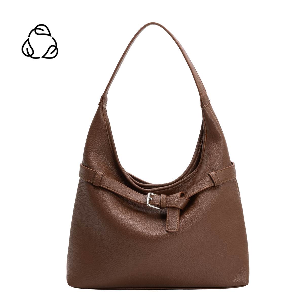 Melie Bianco Chocolate Amerie Recycled Vegan Leather Tote Bag