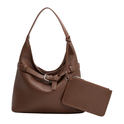 Melie Bianco Chocolate Amerie Recycled Vegan Leather Tote Bag