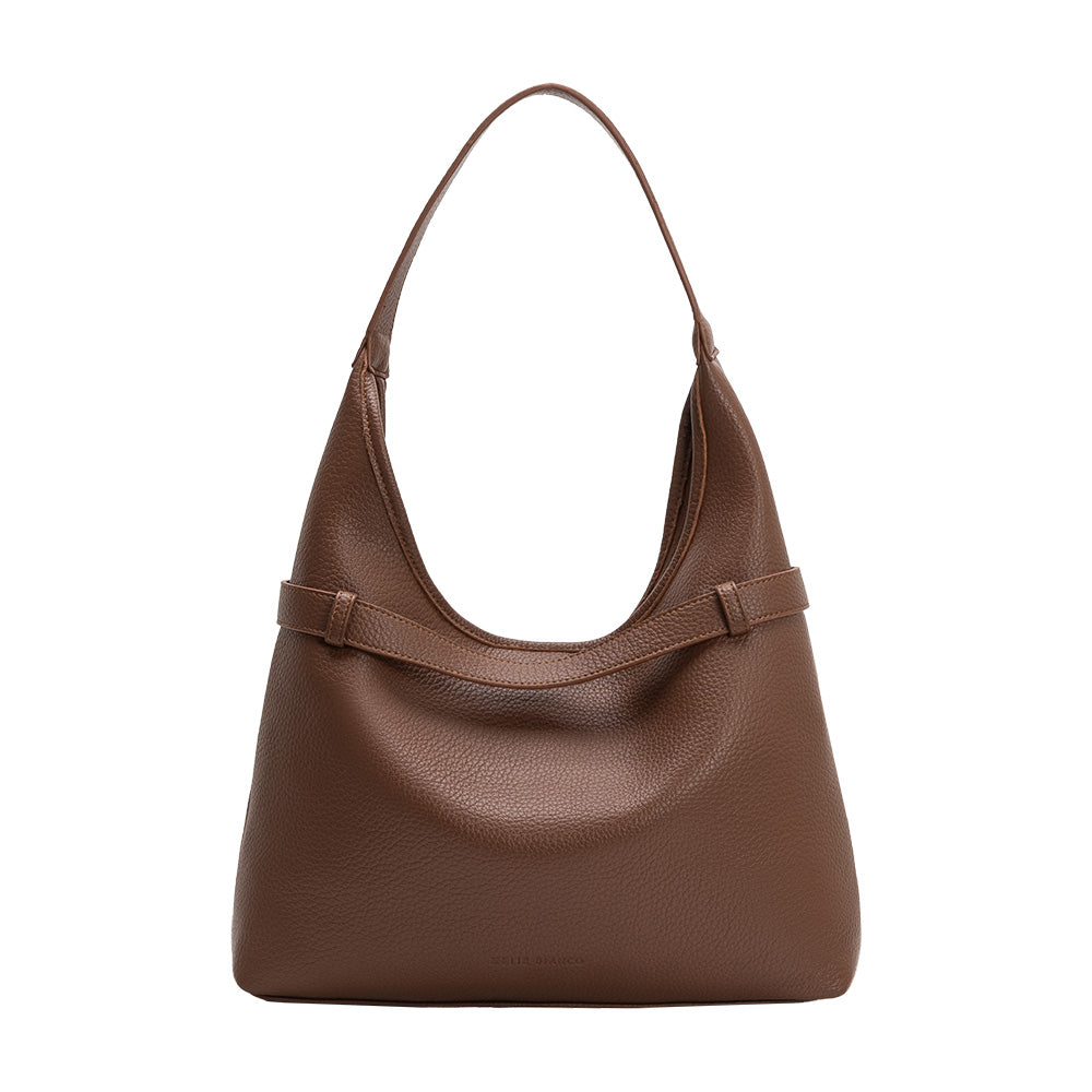 Melie Bianco Chocolate Amerie Recycled Vegan Leather Tote Bag