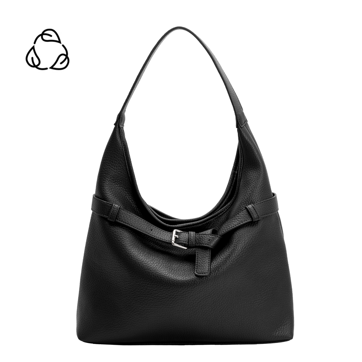 Melie Bianco Black Amerie Recycled Vegan Leather Tote Bag