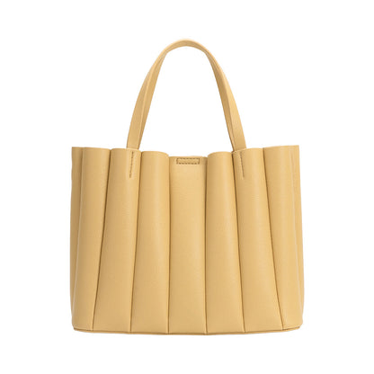 Melie Bianco Yellow Adela Recycled Vegan Leather Tote Bag