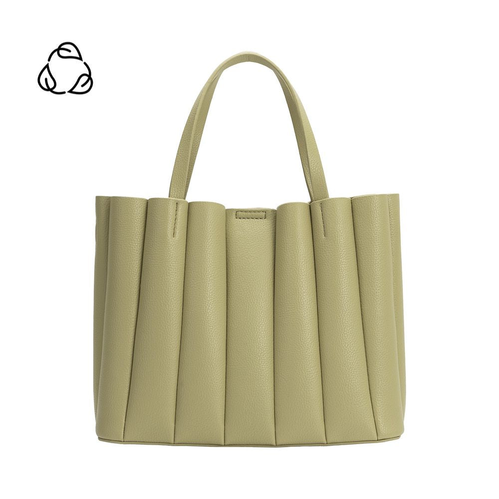 Melie Bianco Mint Adela Recycled Vegan Leather Tote Bag