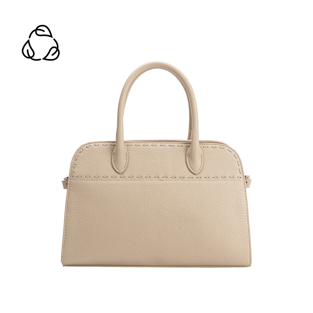 Melie Bianco Bone Marlo Recycled Vegan Leather Top Handle Bag