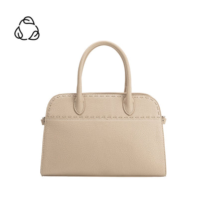 Melie Bianco Bone Marlo Recycled Vegan Leather Top Handle Bag