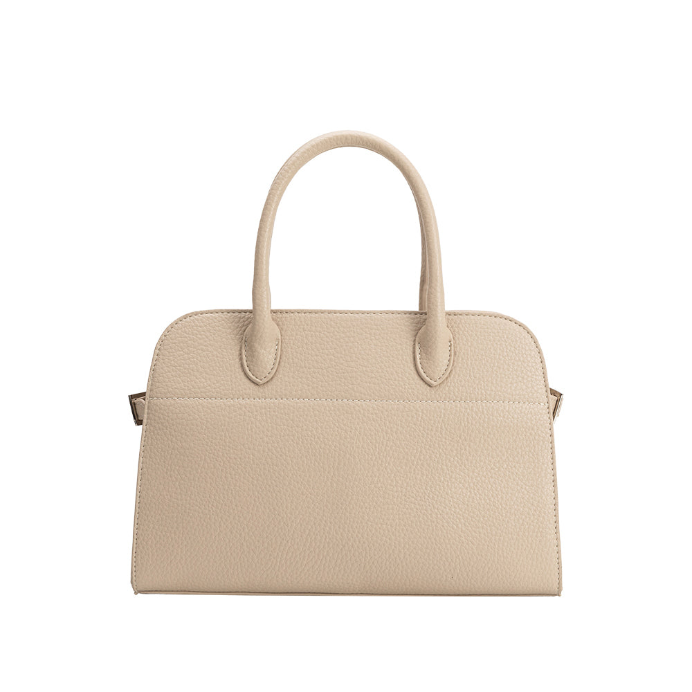Melie Bianco Bone Marlo Recycled Vegan Leather Top Handle Bag