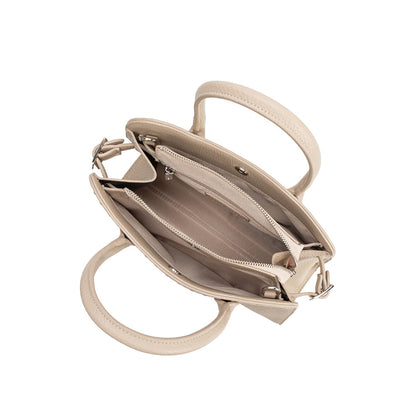 Melie Bianco Bone Marlo Recycled Vegan Leather Top Handle Bag