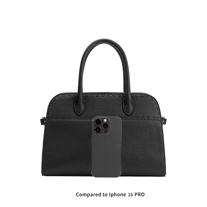 Melie Bianco Bone Marlo Recycled Vegan Leather Top Handle Bag