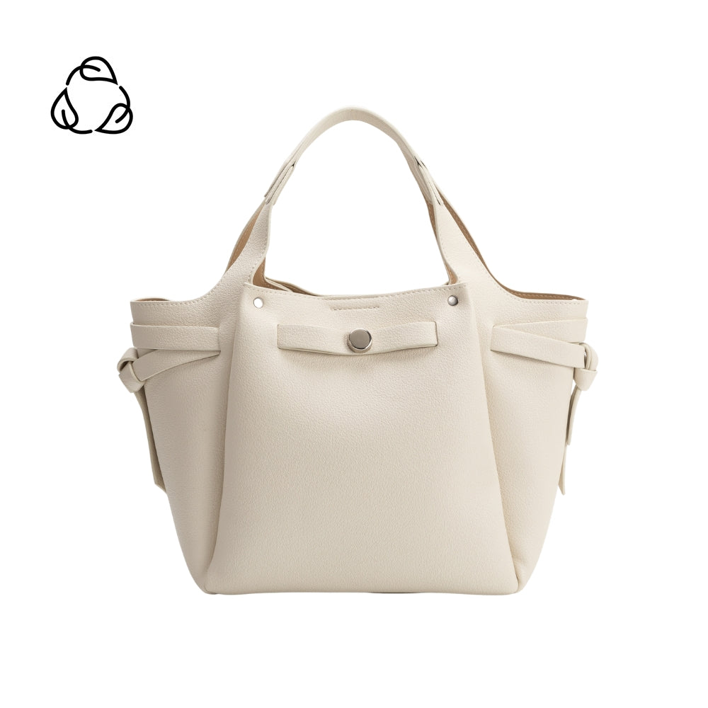 Melie Bianco Bone Avril Recycled Vegan Leather Top Handle Bag