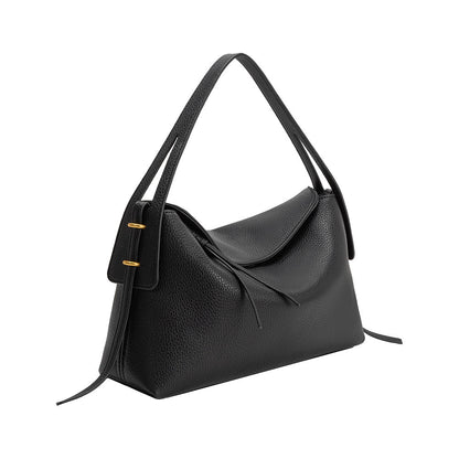 Melie Bianco Black Emory Recycled Vegan Leather Top Handle Bag