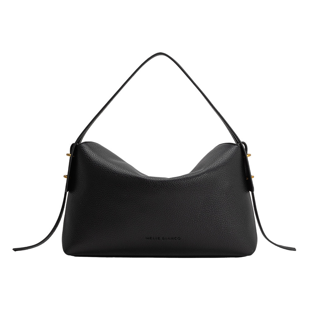 Melie Bianco Black Emory Recycled Vegan Leather Top Handle Bag