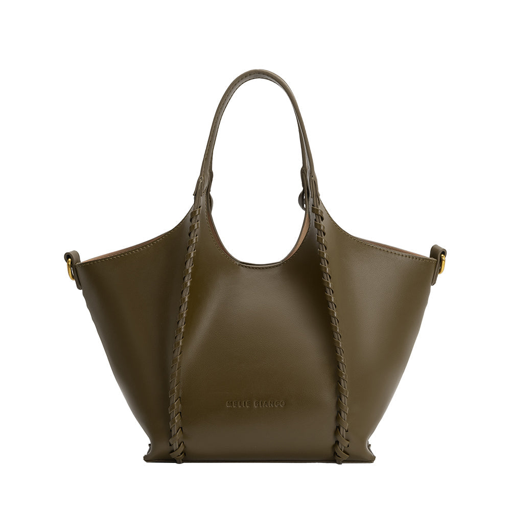 Melie Bianco Olive Belinda Recycled Vegan Leather Tote Bag
