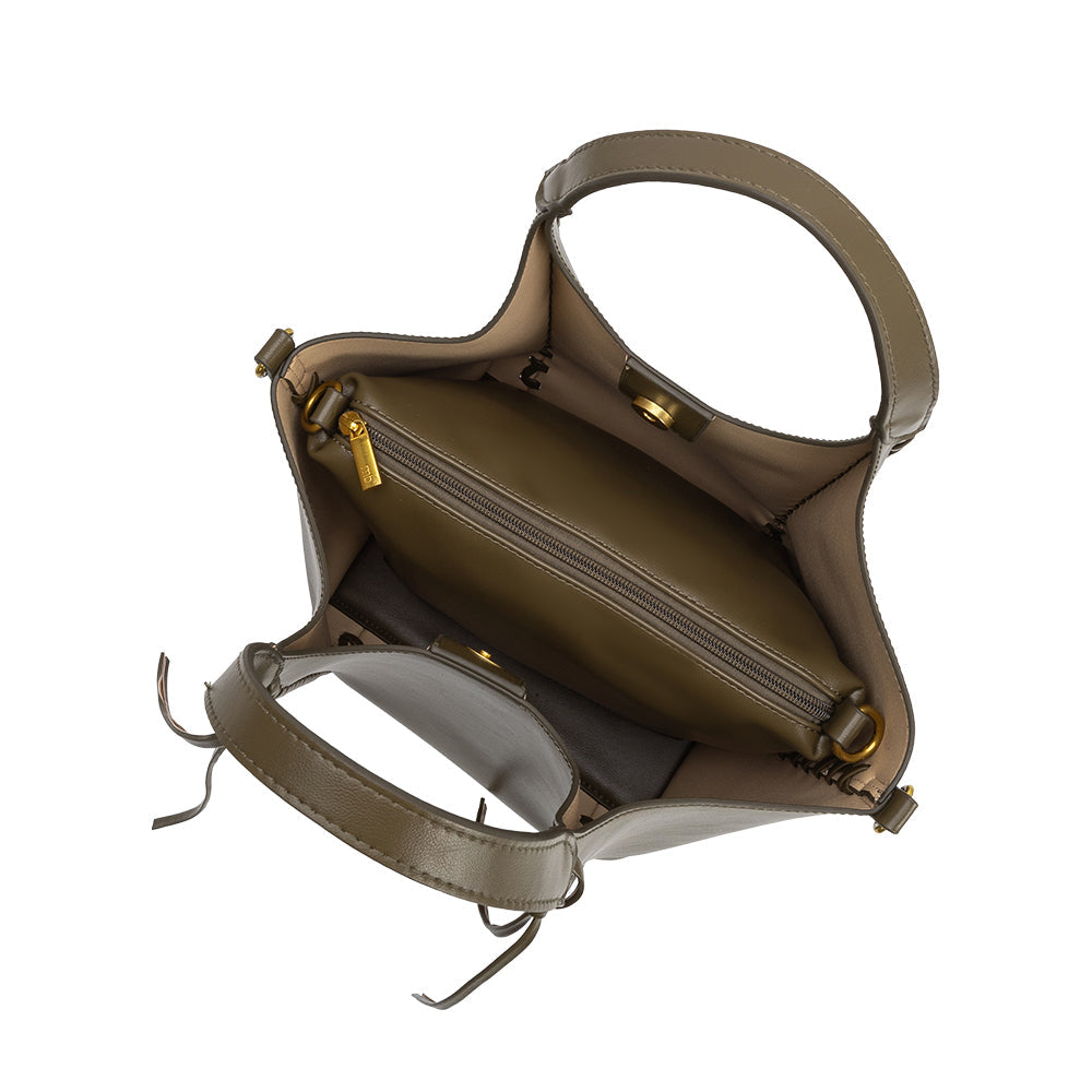 Melie Bianco Olive Belinda Recycled Vegan Leather Tote Bag
