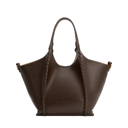 Melie Bianco Espresso Belinda Recycled Vegan Leather Tote Bag