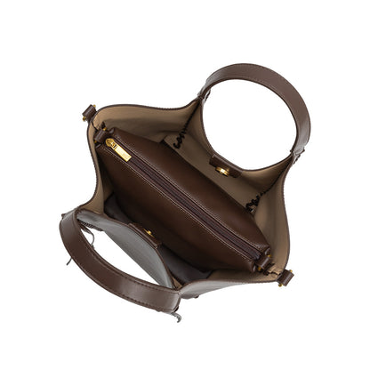 Melie Bianco Espresso Belinda Recycled Vegan Leather Tote Bag