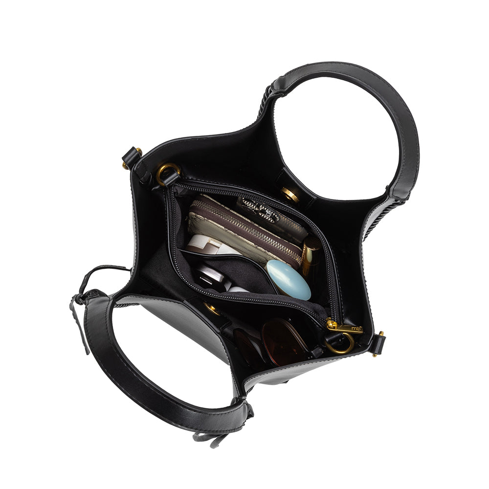 Melie Bianco Espresso Belinda Recycled Vegan Leather Tote Bag