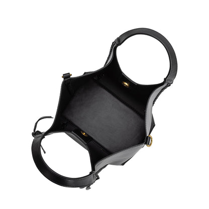 Melie Bianco Black Belinda Recycled Vegan Leather Tote Bag