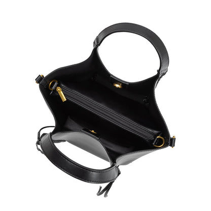 Melie Bianco Black Belinda Recycled Vegan Leather Tote Bag