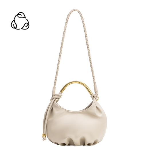 Melie Bianco Mushroom Dottie Recycled Vegan Leather Top Handle Bag