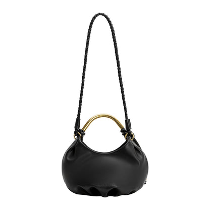 Melie Bianco Black Dottie Recycled Vegan Leather Top Handle Bag