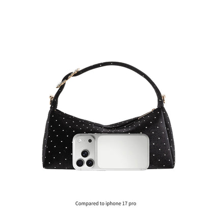 Melie Bianco Red Shanice Velvet Crossbody Bag