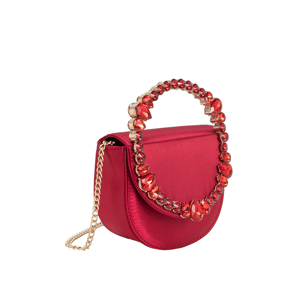 Melie Bianco Ruby Trudie Satin Crossbody Bag