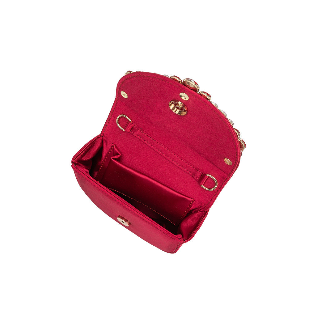 Melie Bianco Ruby Trudie Satin Crossbody Bag