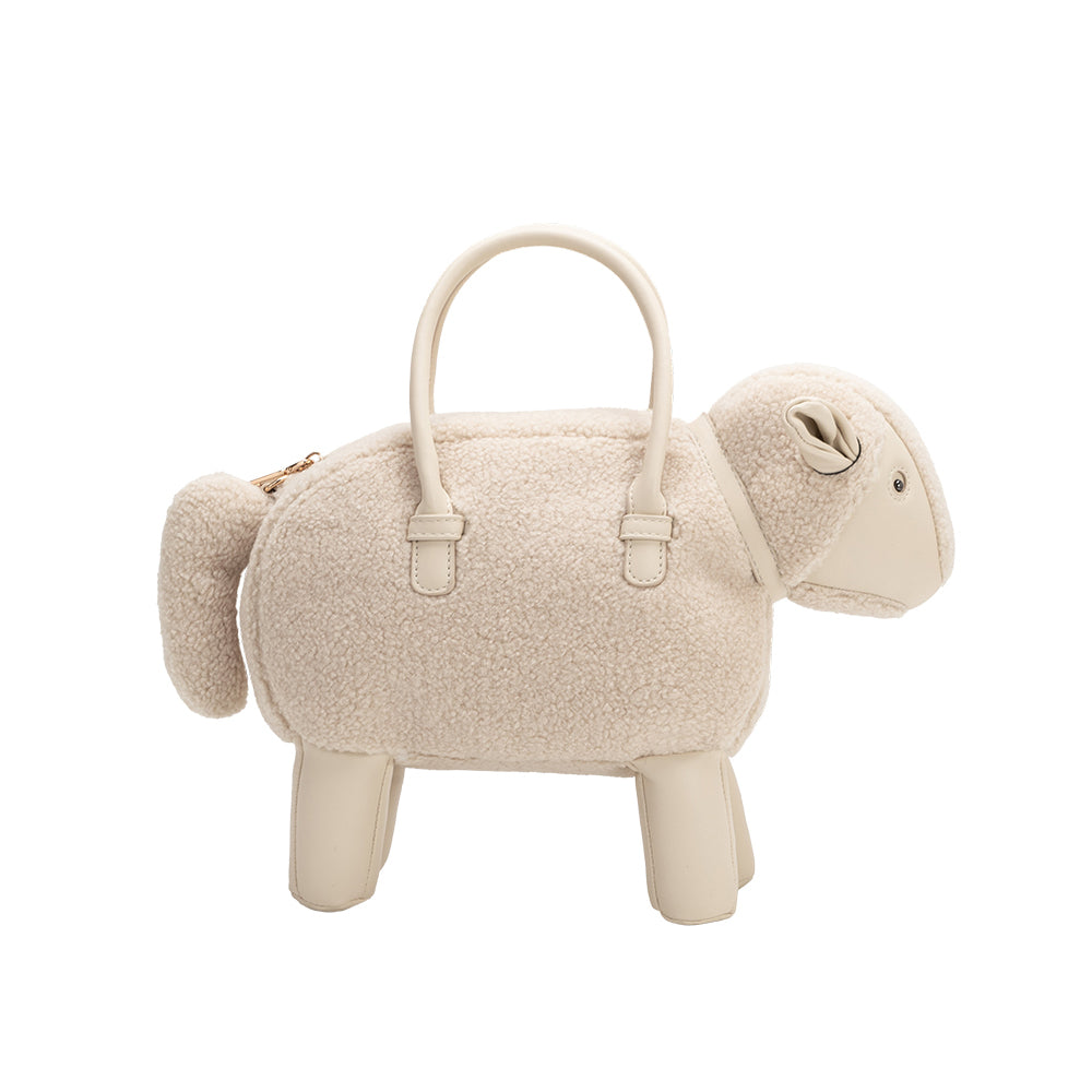 Melie Bianco Ivory Sheep Vegan Leather Crossbody Bag
